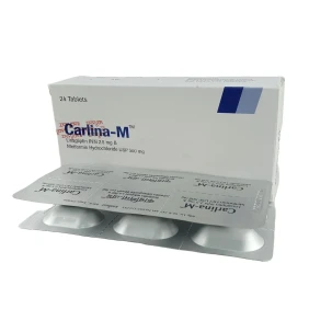 Carlina-M 2.5 mg+500 mg Tablet-6's Strip